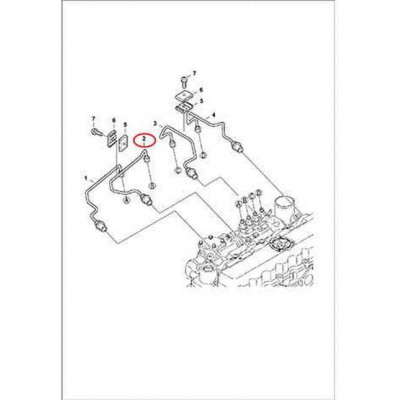7008495 Трубка топливная высокого давления №2 Bobcat