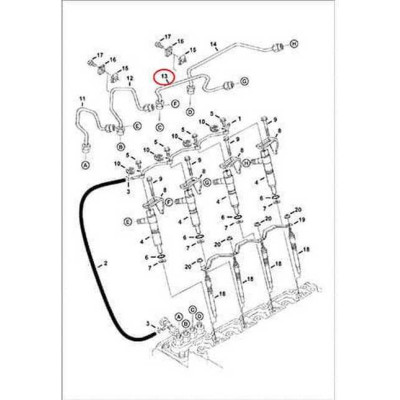 6684848 Трубка топливная высокого давления №3 Bobcat