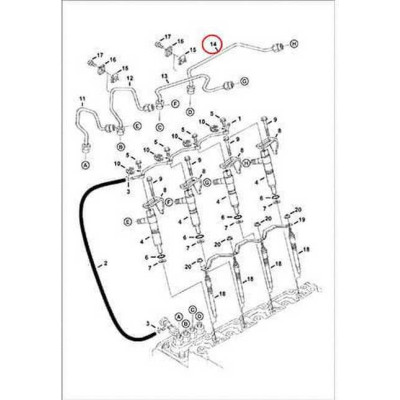6684849 Трубка топливная высокого давления №4 Bobcat