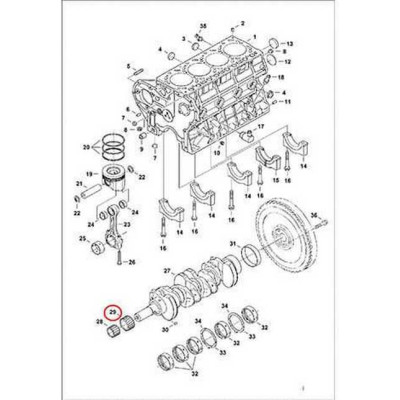 6680736 Шестерня вала колінчастого (велика) Bobcat