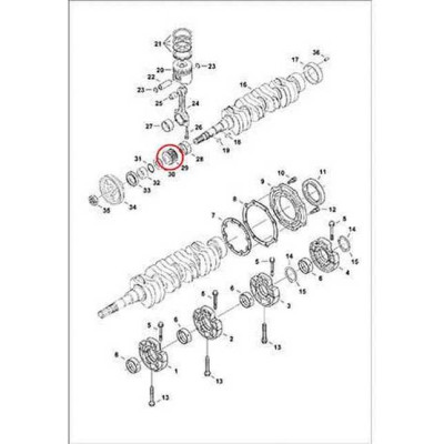 6684808 Шестерня вала колінчастого Bobcat