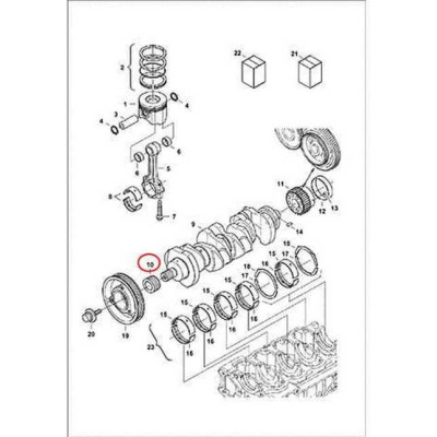 7000616 Шестерня вала коленчатого привода масляного насоса Bobcat