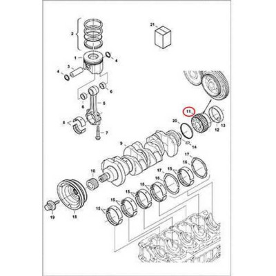 7000759 Шестерня вала коленчатого Bobcat