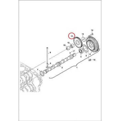 7021004 Шестерня вала промежуточного Bobcat