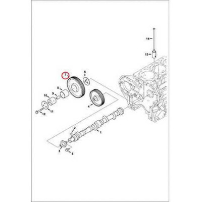 7024251 Шестерня вала проміжного Bobcat