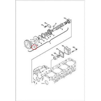 6655212 Шестерня приводу ТНВД Bobcat