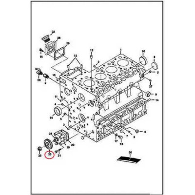 3975441 Шестерня насоса масляного Bobcat