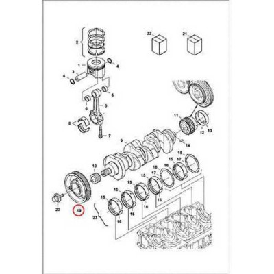 7008542 Шкив вала коленчатого Bobcat