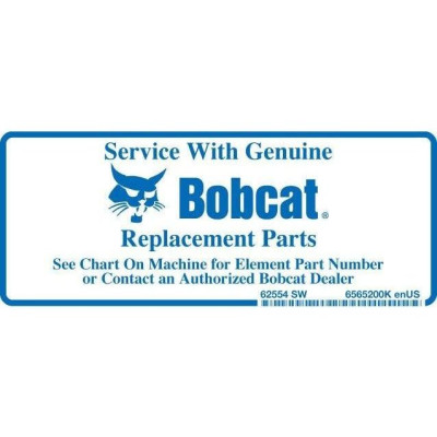 Наклейка "Обслуговування з запчастинами Bobcat", 6565200 BOBCAT