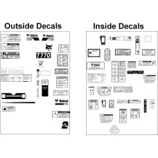 Комплект внутренних и внешних наклеек T770 Bobcat, 6990151