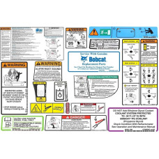 Комплект наклеек для внутреннего и внешнего перевода модели S750 Bobcat, 6990490
