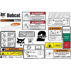 Комплект наклеек для внутреннего и внешнего перевода модели T770 Bobcat, 6990494