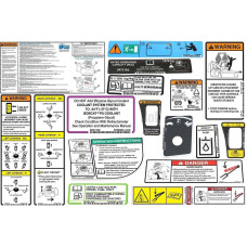 Комплект наклеек для внутреннего и внешнего перевода модели T770 Bobcat, 6990494