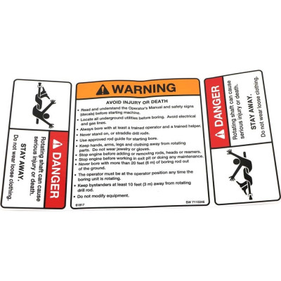 Предупреждающая табличка Bobcat, 7110246