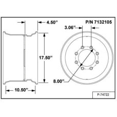 Обод колеса 17,5 X 10,5 Bobcat, 7132105