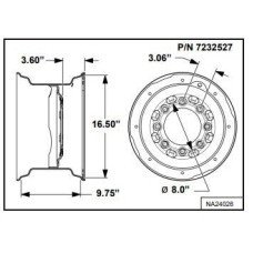 Обід колеса Bobcat, 7232527 Обід колеса Bobcat, 7232527