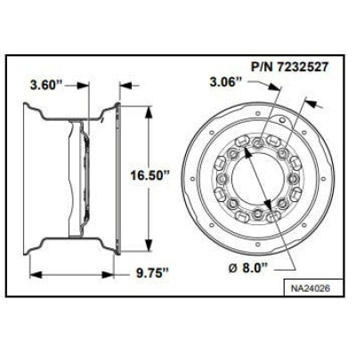 Обод колеса Bobcat, 7232527