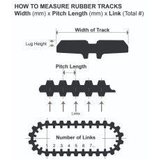 Резиновая гусеница экскаватора Bobcat (300 x 52,5 x 80) 7274743
