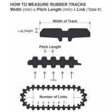 Резиновая гусеница Bobcat 250x72x45, 7307110